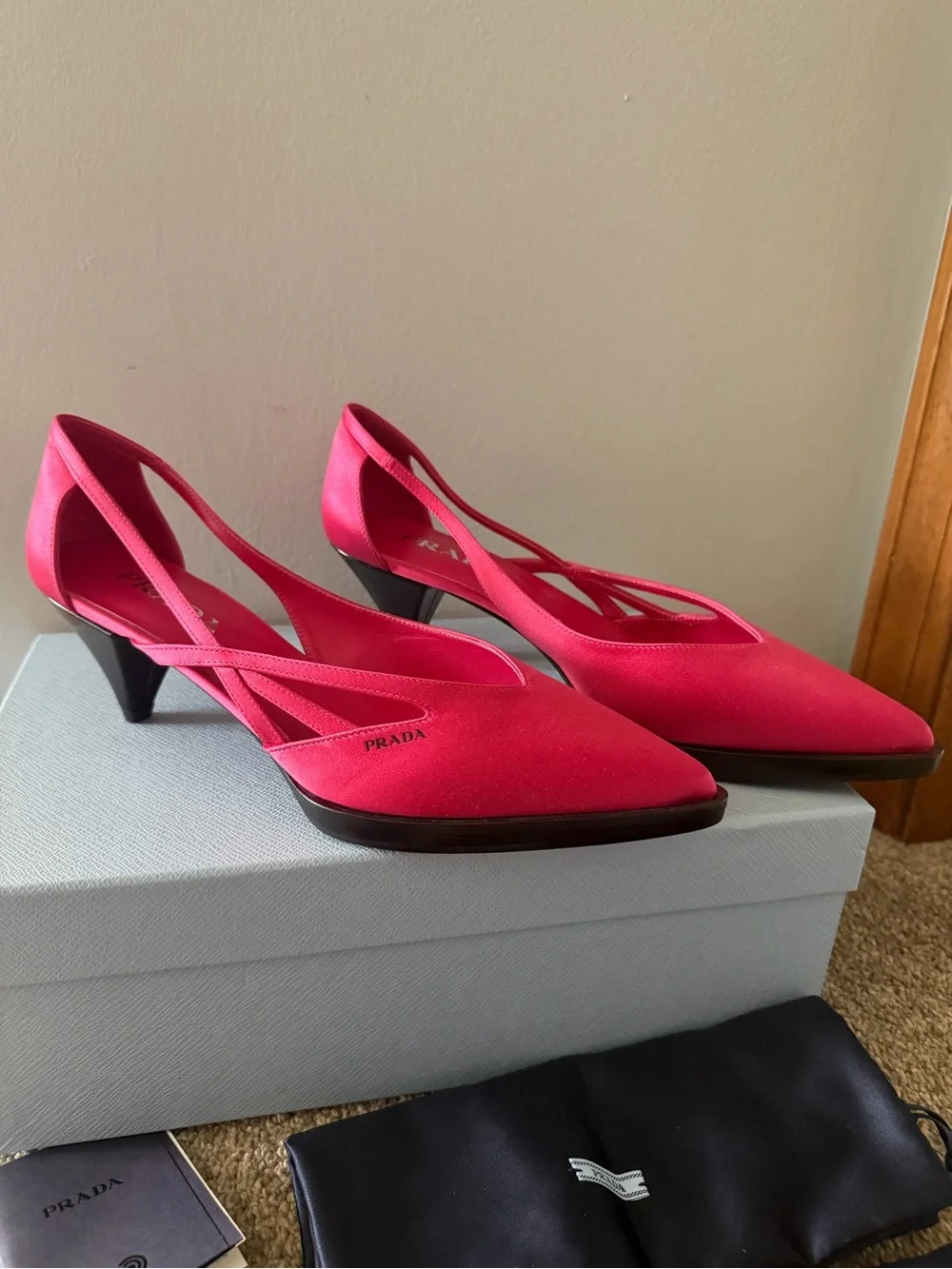 Prada Pink cut out heels